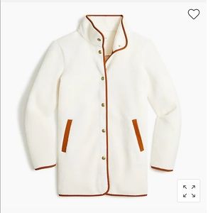 J.crew piped Sherpa coat